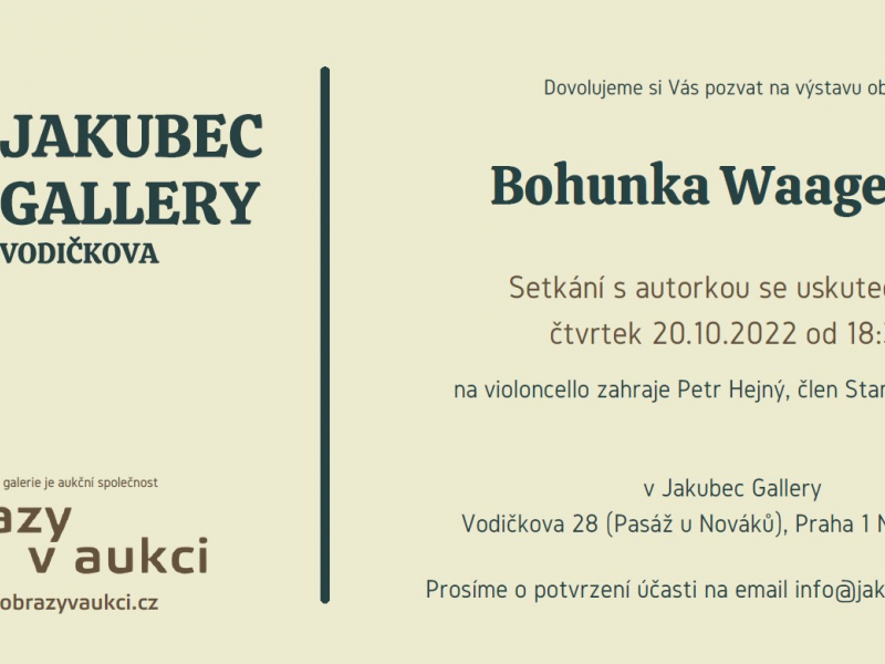 Výstava obrazů Bohunky Waageové